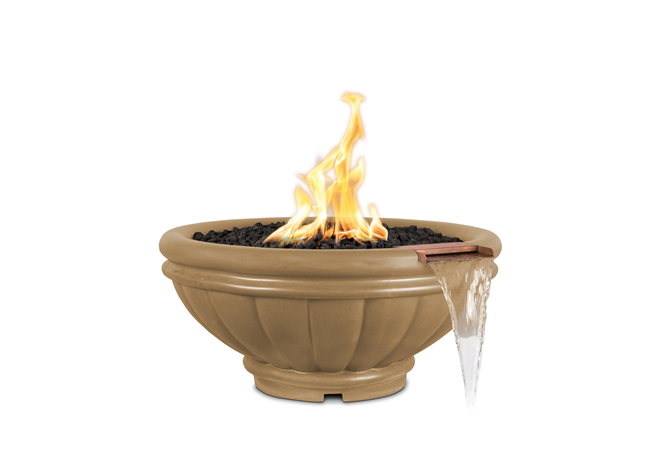 The Outdoor Plus Roma Concrete Fire & Water Bowl + Free Cover