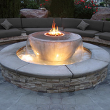 The Outdoor Plus Sedona 360° Concrete Fire & Water Bowl + Free Cover