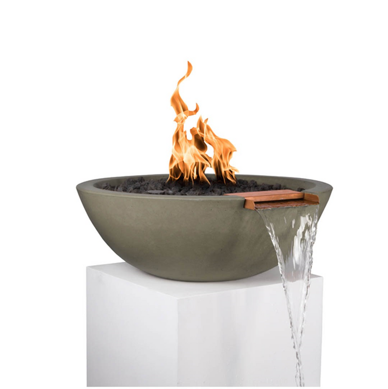 The Outdoor Plus Sedona Concrete Fire & Water Bowl + Free Cover