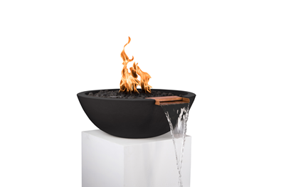 The Outdoor Plus Sedona Concrete Fire & Water Bowl + Free Cover