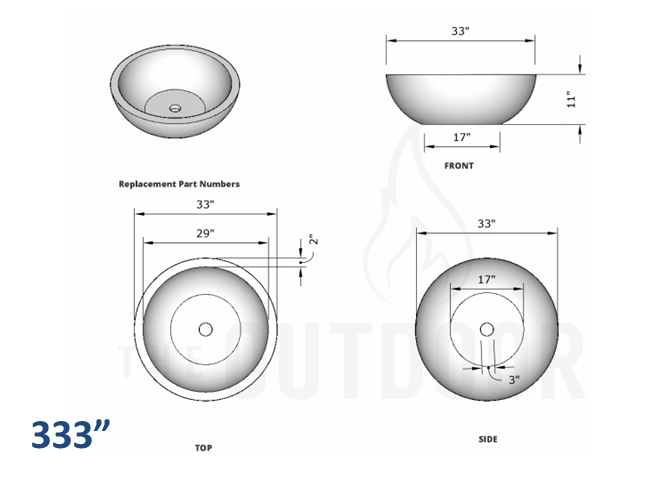 The Outdoor Plus Sedona Concrete Planter Bowl