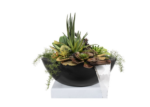 The Outdoor Plus Sedona Concrete Planter Bowl with Water