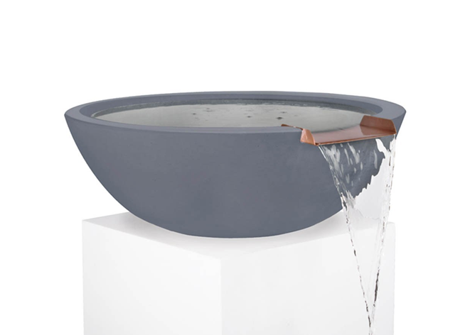 The Outdoor Plus Sedona Concrete Water Bowl + Free Cover