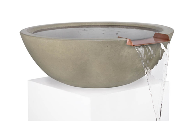 The Outdoor Plus Sedona Concrete Water Bowl + Free Cover