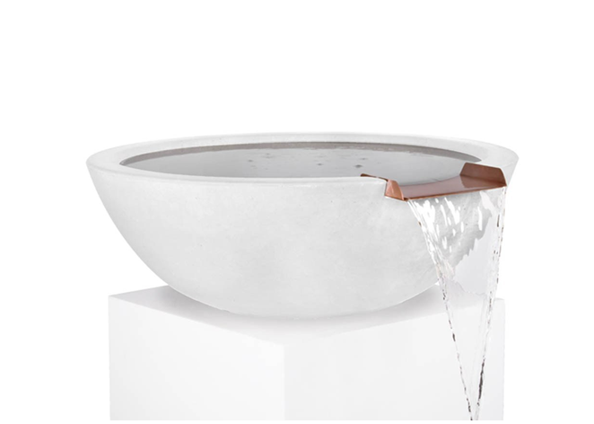 The Outdoor Plus Sedona Concrete Water Bowl + Free Cover