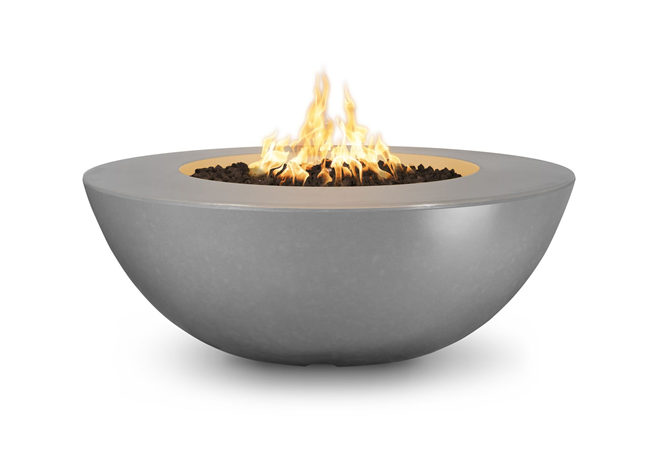 The Outdoor Plus Sedona Wide Ledge Concrete Fire Pit + Free Cover