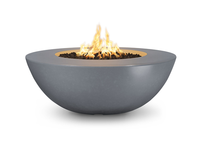 The Outdoor Plus Sedona Wide Ledge Concrete Fire Pit + Free Cover