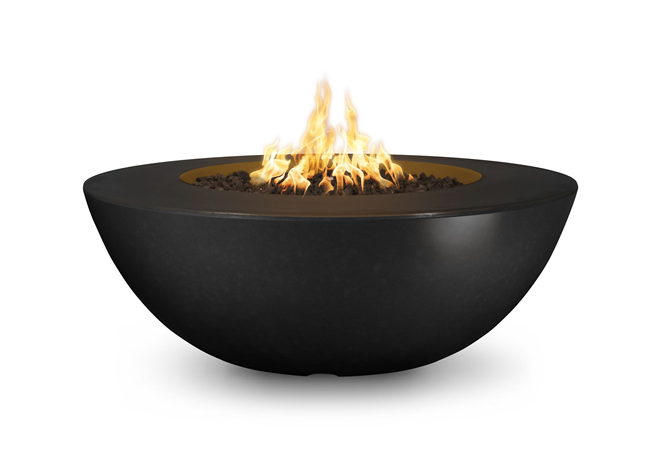 The Outdoor Plus Sedona Wide Ledge Concrete Fire Pit + Free Cover