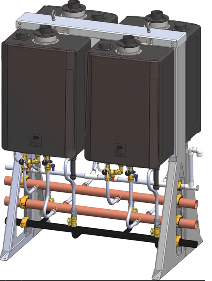 Rinnai Indoor 4-Unit Free Standing Rack – Natural Gas (TRS04CXIN)