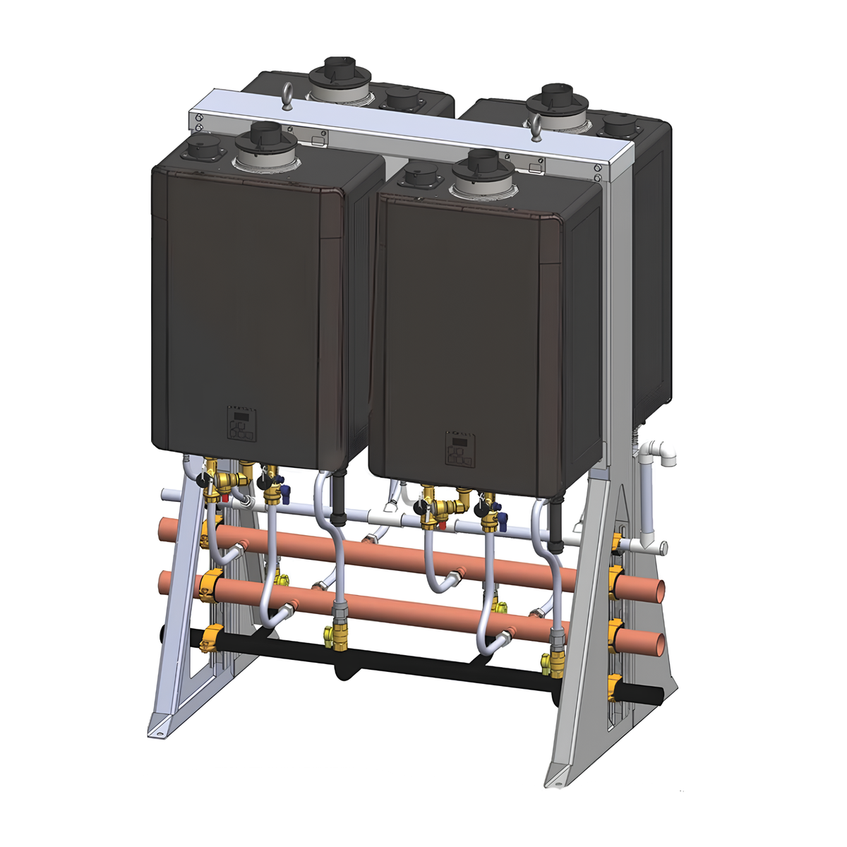 Rinnai Indoor 4-Unit Free Standing Rack – Natural Gas (TRS04CXIN)