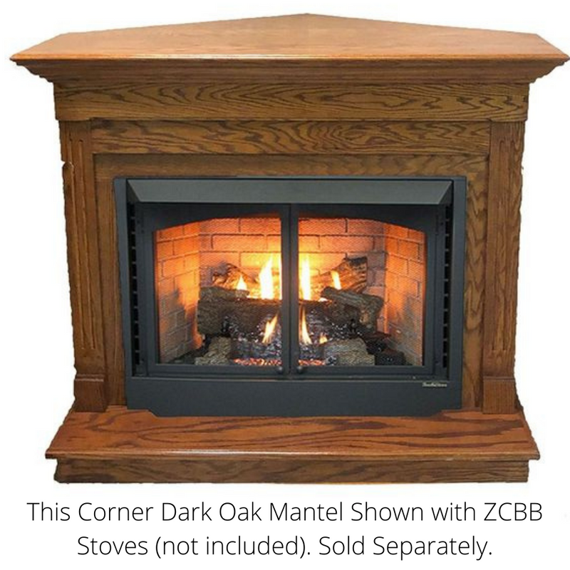 Buck Deluxe Dark Oak Corner Mantel For 42ZCBB Builder Series - PA KDMC42