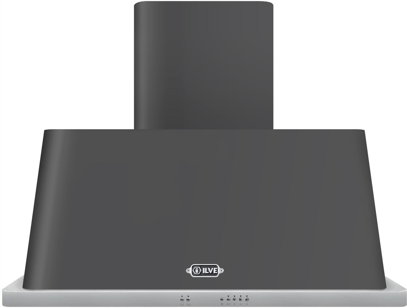 ILVE 40" Majestic Wall Mount Range Hood with 600 CFM Blower Antigrease Filter 2 Warming Lights Filter Light Indicator Autooff Function and 4 Fan Speeds (UAM100)