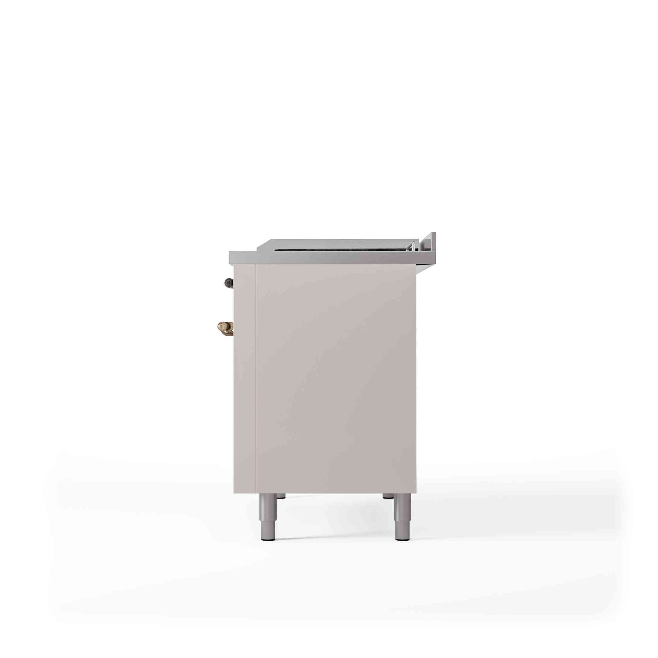 ILVE Nostalgie 48" Dual Fuel Range with 5 Sealed Burners Griddle French Top Triple Glass Door UP48FSNMP