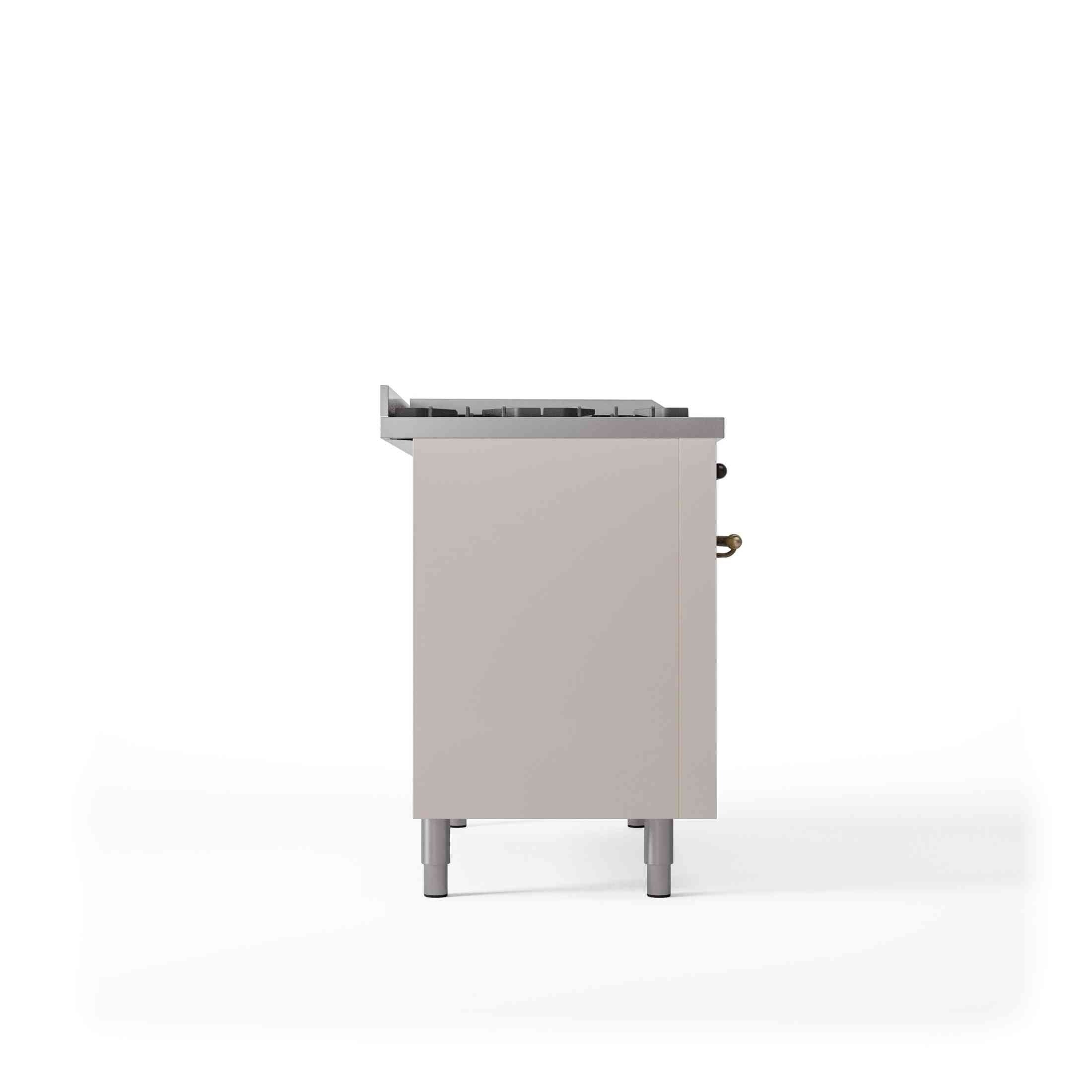 ILVE Nostalgie 48" Dual Fuel Range with 5 Sealed Burners Griddle French Top Triple Glass Door UP48FSNMP