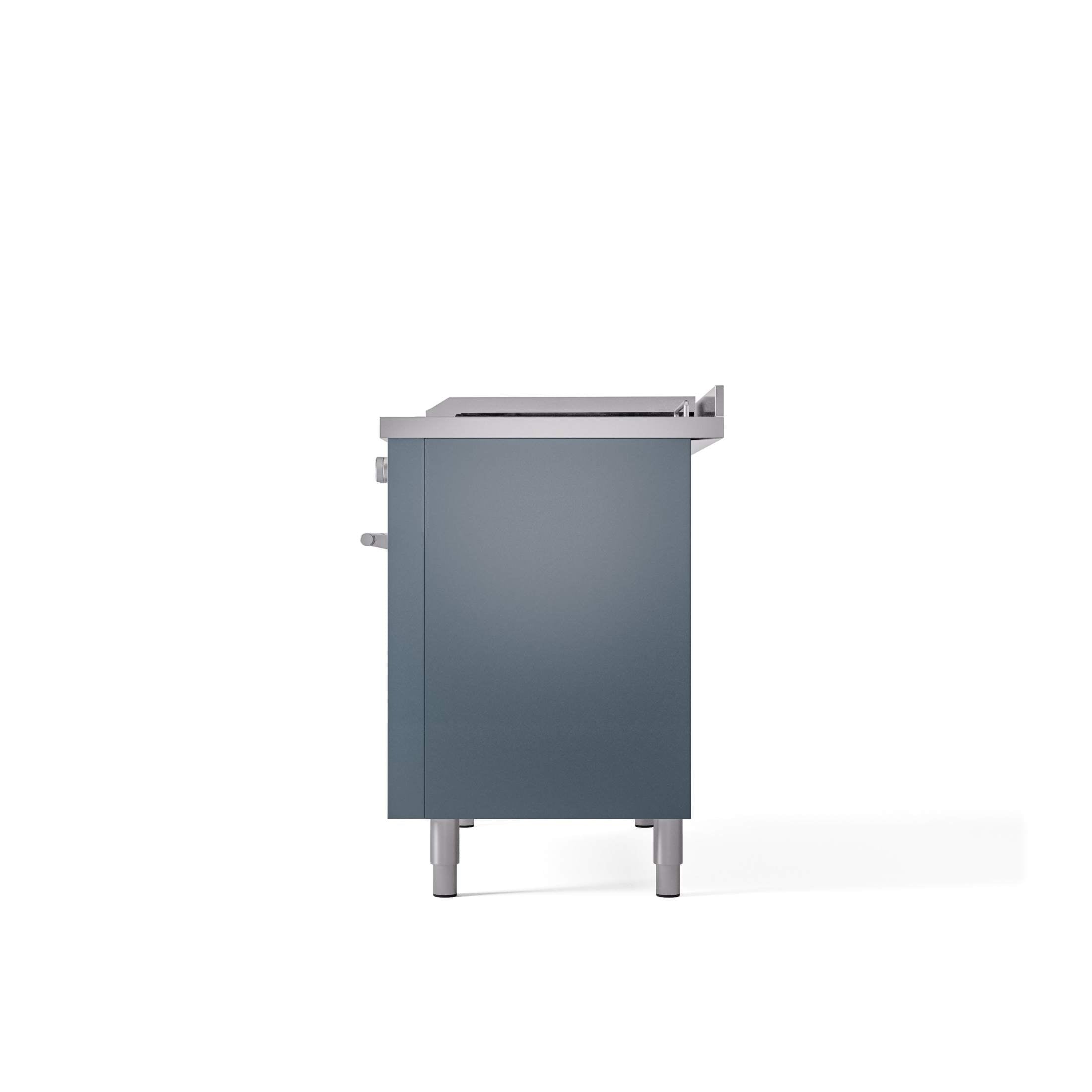 ILVE Professional Plus II 48" Dual Fuel Range with 5 Sealed Burners Griddle French Top Triple Glass Door UP48FSWMP