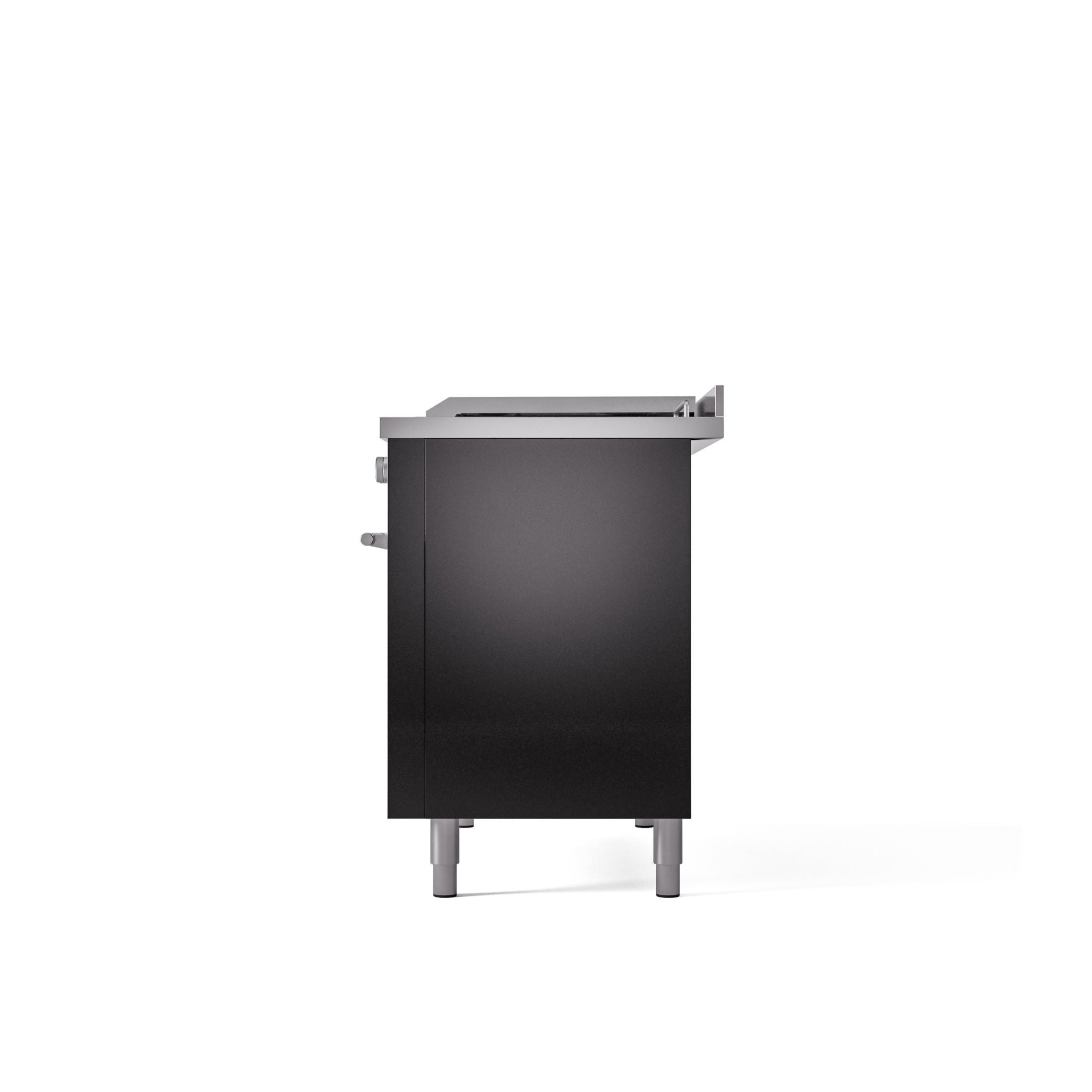 ILVE Professional Plus II 48" Dual Fuel Range with 5 Sealed Burners Griddle French Top Triple Glass Door UP48FSWMP