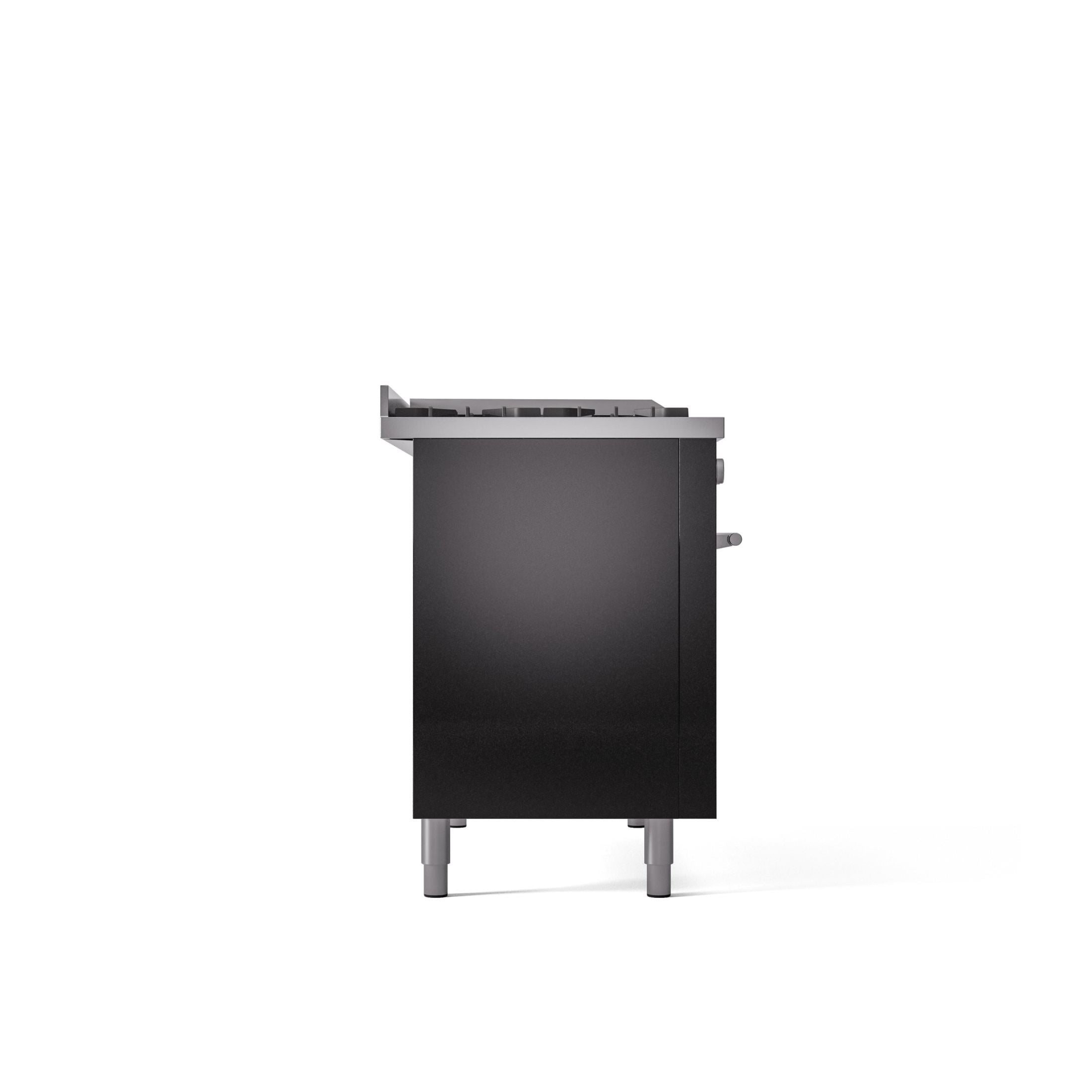 ILVE Professional Plus II 48" Dual Fuel Range with 5 Sealed Burners Griddle French Top Triple Glass Door UP48FSWMP