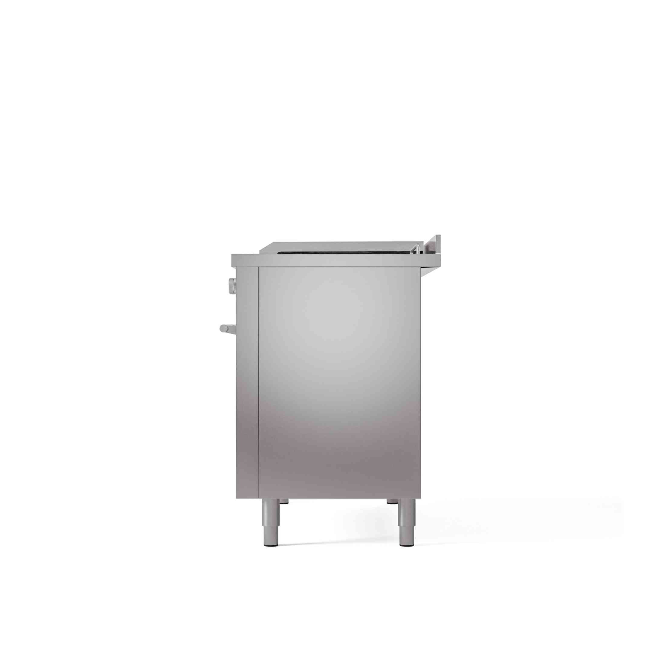 ILVE Professional Plus II 48" Dual Fuel Range with 5 Sealed Burners Griddle French Top Triple Glass Door UP48FSWMP