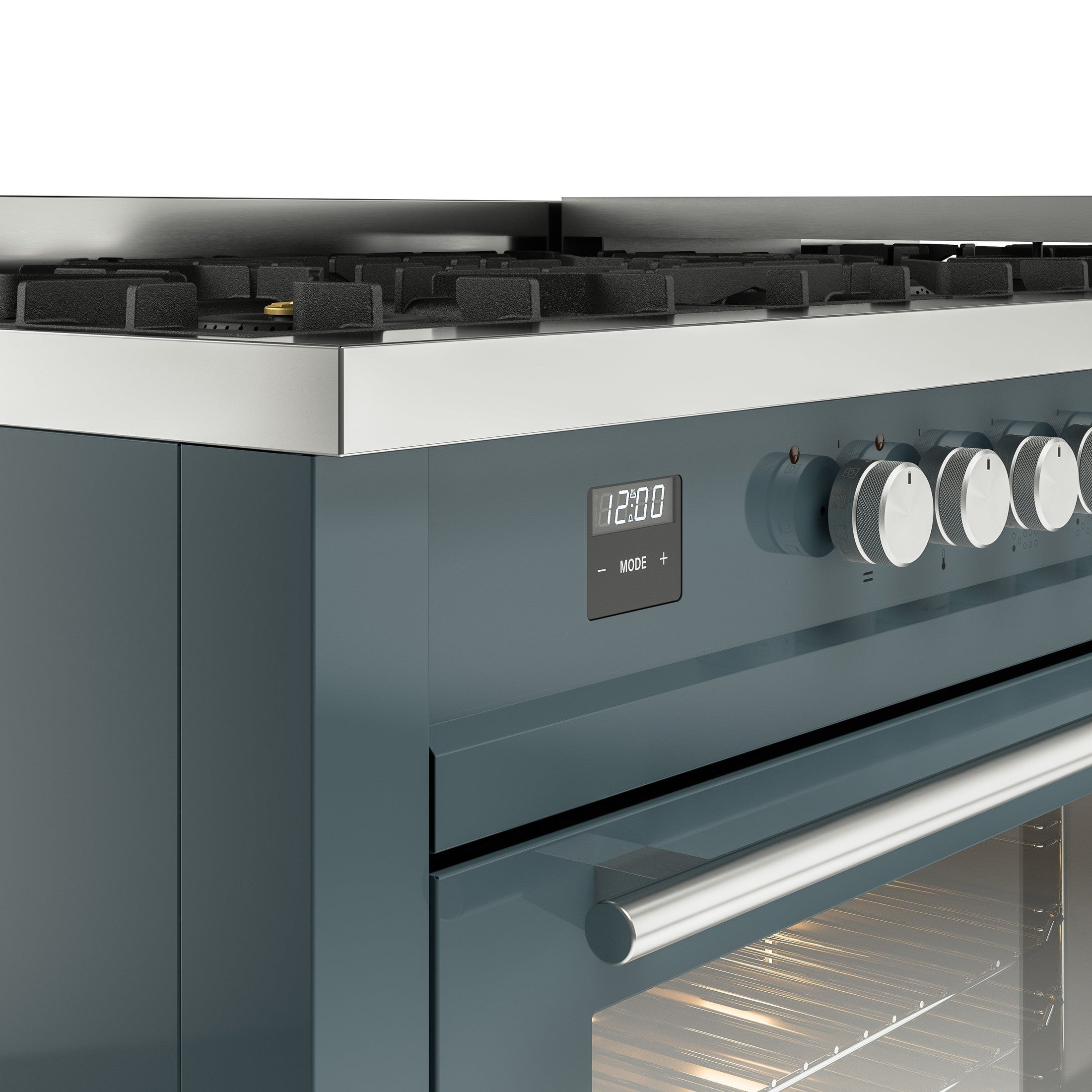 ILVE Professional Plus 60" Dual Fuel Range with 9 Sealed Burners w/Griddle Triple Glass Door UP60FWMP