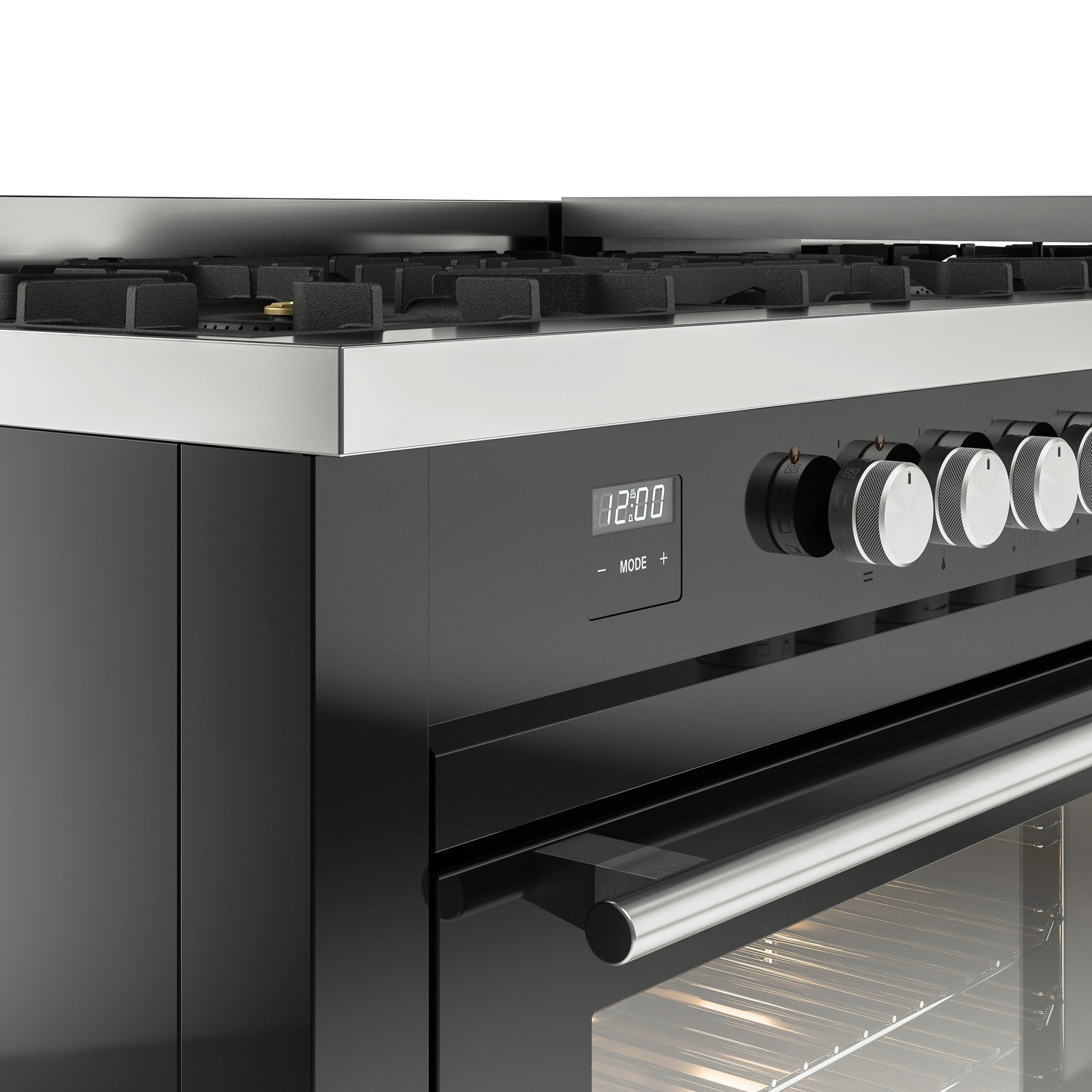 ILVE Professional Plus 60" Dual Fuel Range with 9 Sealed Burners w/Griddle Triple Glass Door UP60FWMP