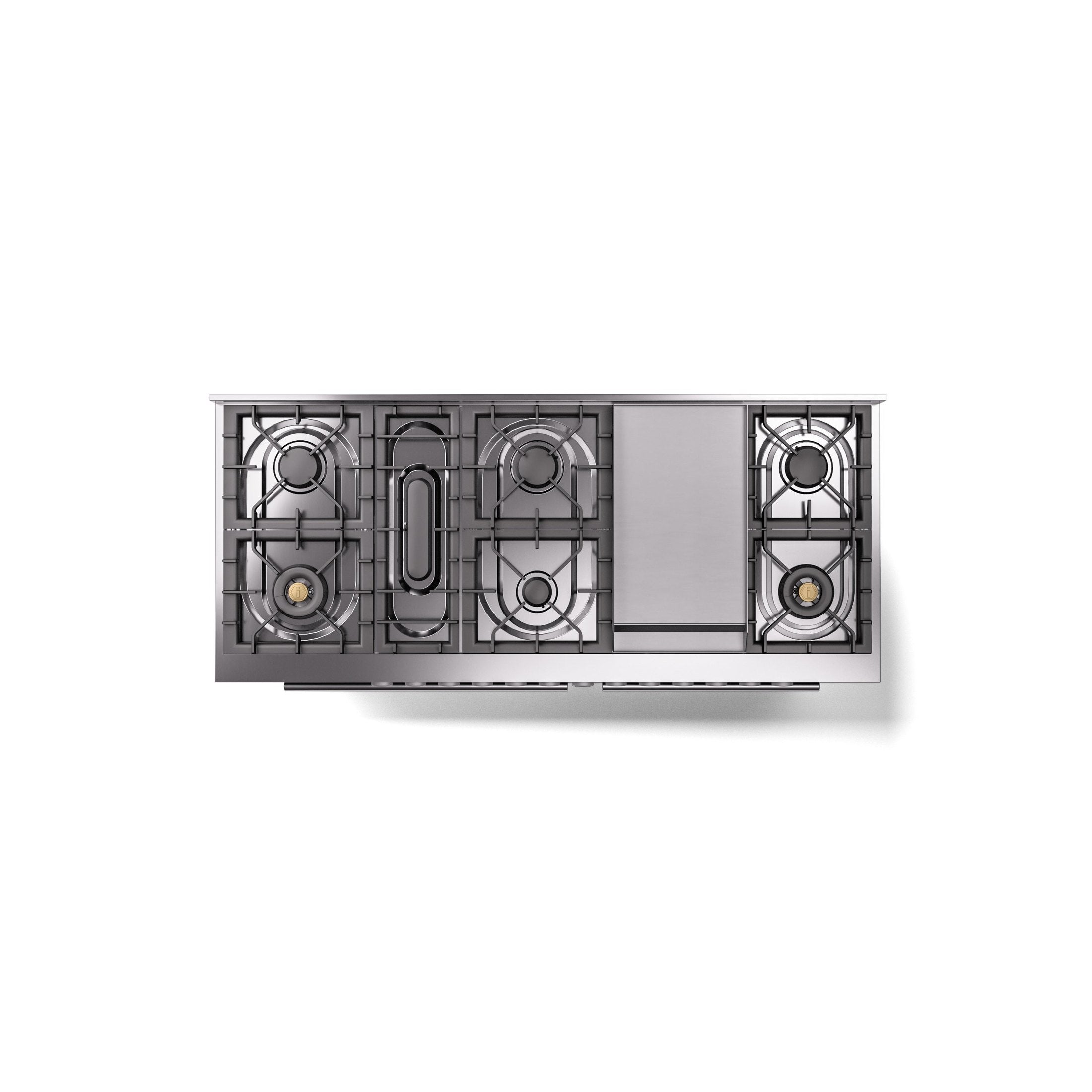 ILVE Professional Plus 60" Dual Fuel Range with 9 Sealed Burners w/Griddle Triple Glass Door UP60FWMP
