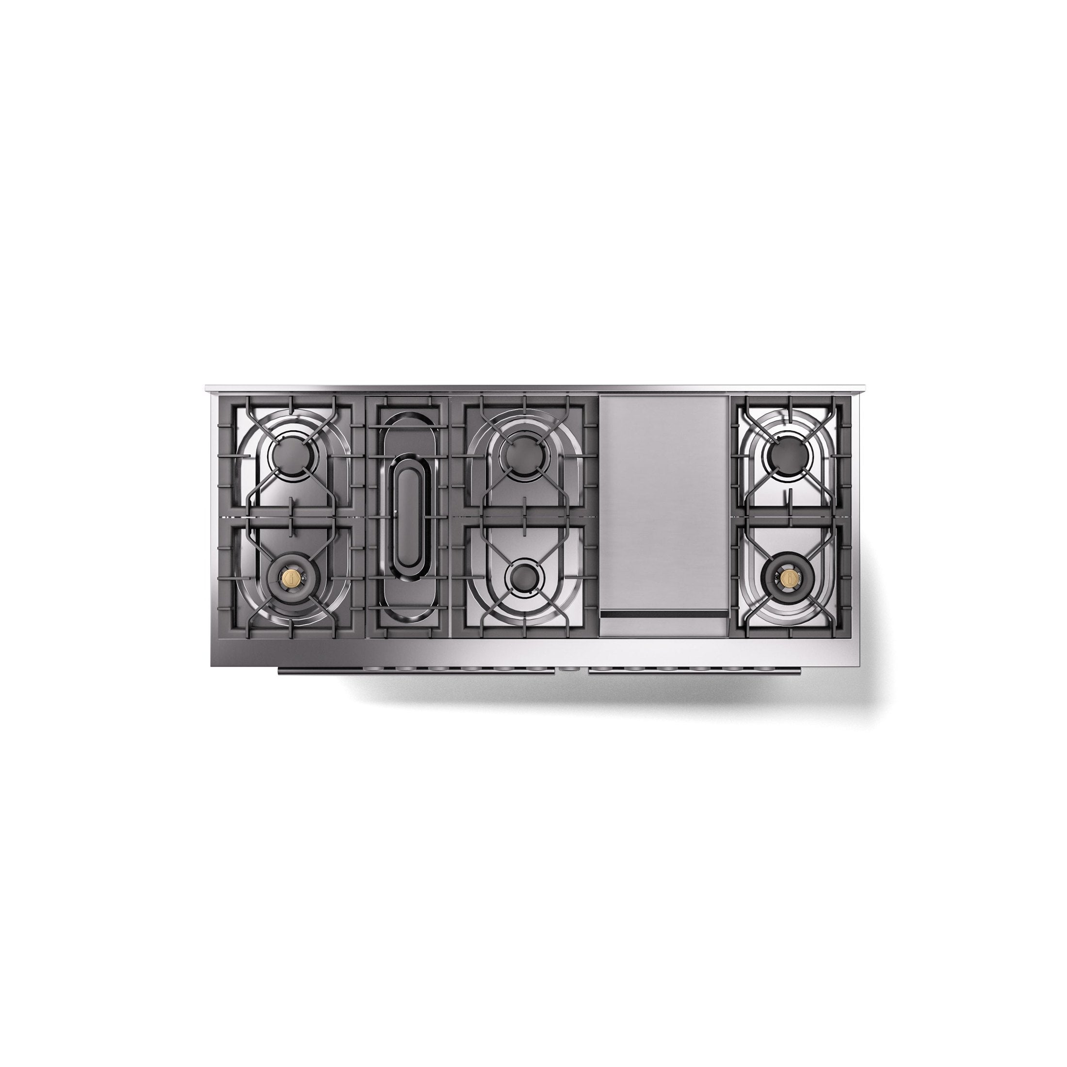 ILVE Professional Plus 60" Dual Fuel Range with 9 Sealed Burners w/Griddle Triple Glass Door UP60FWMP
