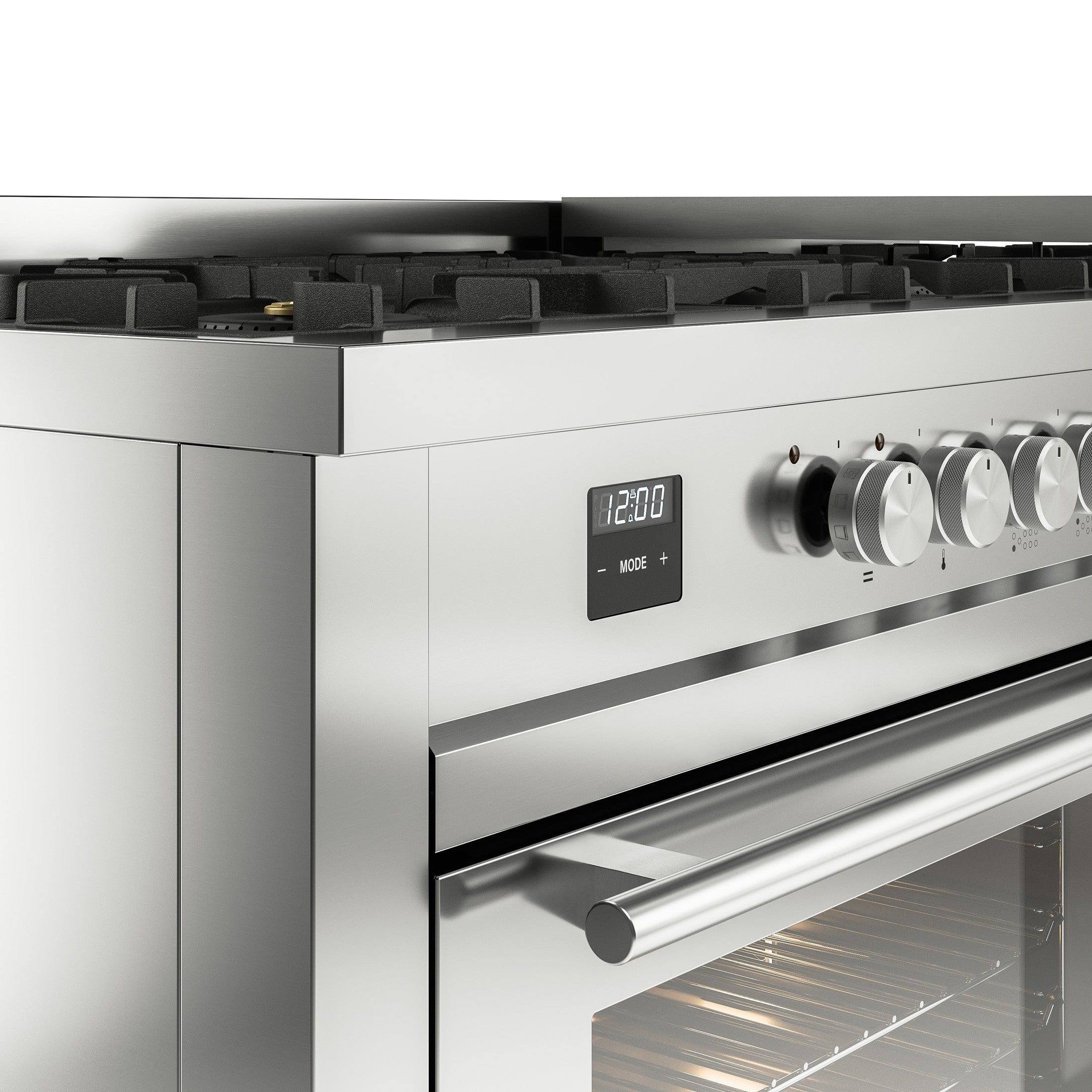 ILVE Professional Plus 60" Dual Fuel Range with 9 Sealed Burners w/Griddle Triple Glass Door UP60FWMP