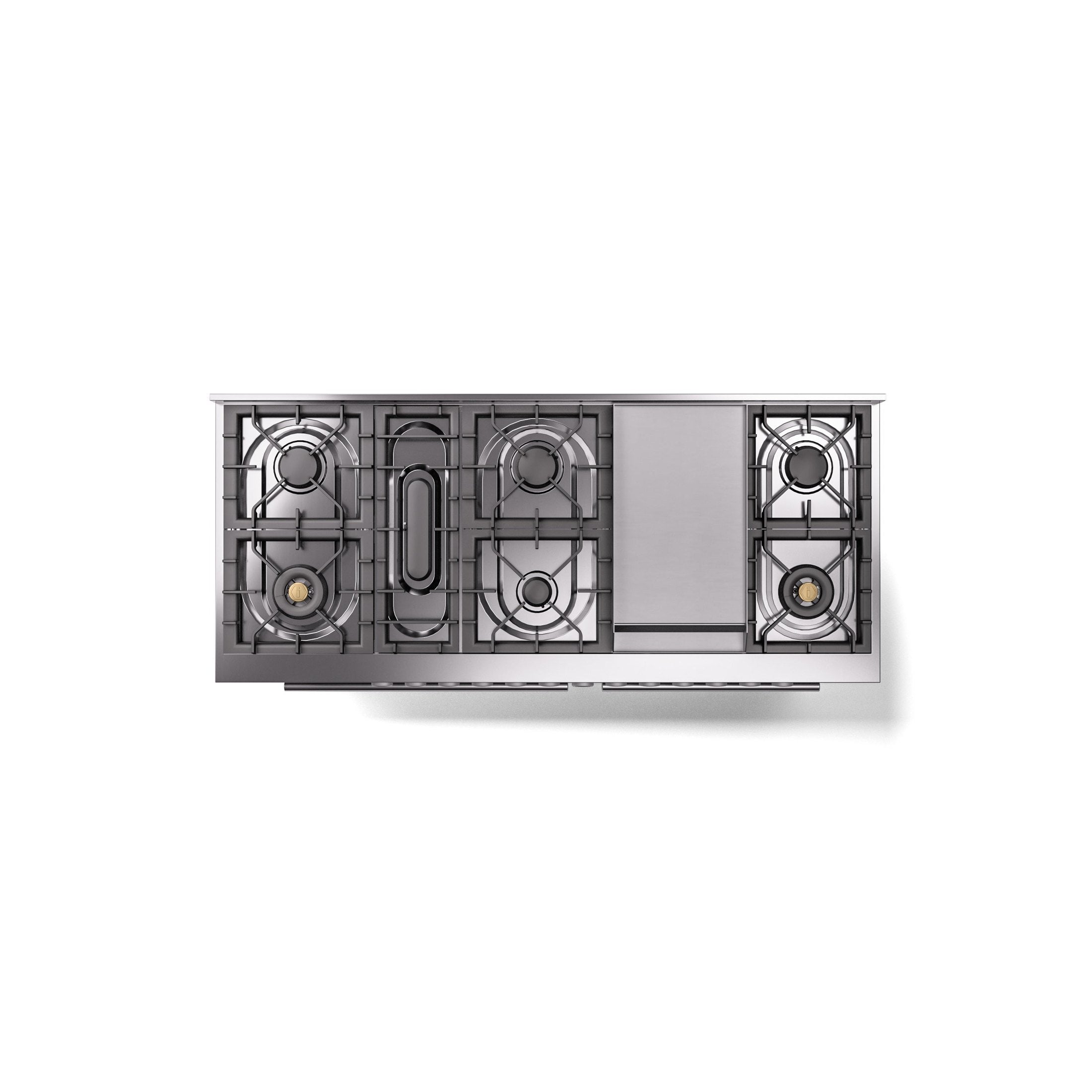 ILVE Professional Plus 60" Dual Fuel Range with 9 Sealed Burners w/Griddle Triple Glass Door UP60FWMP
