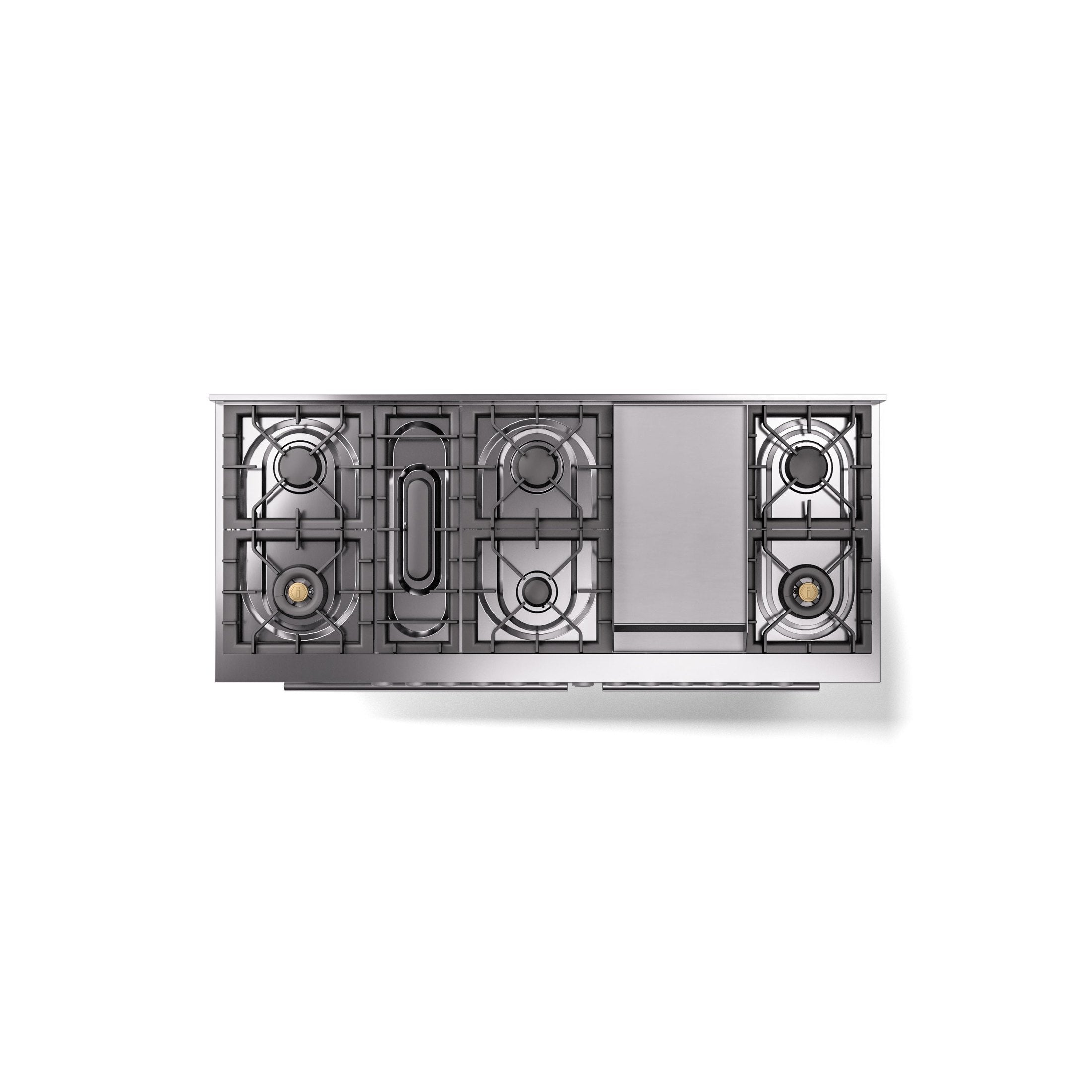 ILVE Professional Plus 60" Dual Fuel Range with 9 Sealed Burners w/Griddle Triple Glass Door UP60FWMP