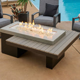 The Outdoor Greatroom Uptown Linear Gas Fire Table - UPT-1242-CGR