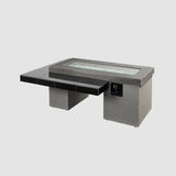 The Outdoor Greatroom Uptown Black Linear Fire Pit Table - UPT-1242