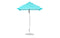 Ledge Lounger Essential Fiberglass Umbrella - 6.5' Square Pulley