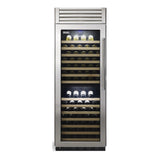 Viking 5 Series 30 inch Dual Zone Full-Height Wine Cellar with 150 Bottles Storage Capacity in Stainless Steel  - VCWB530 *
