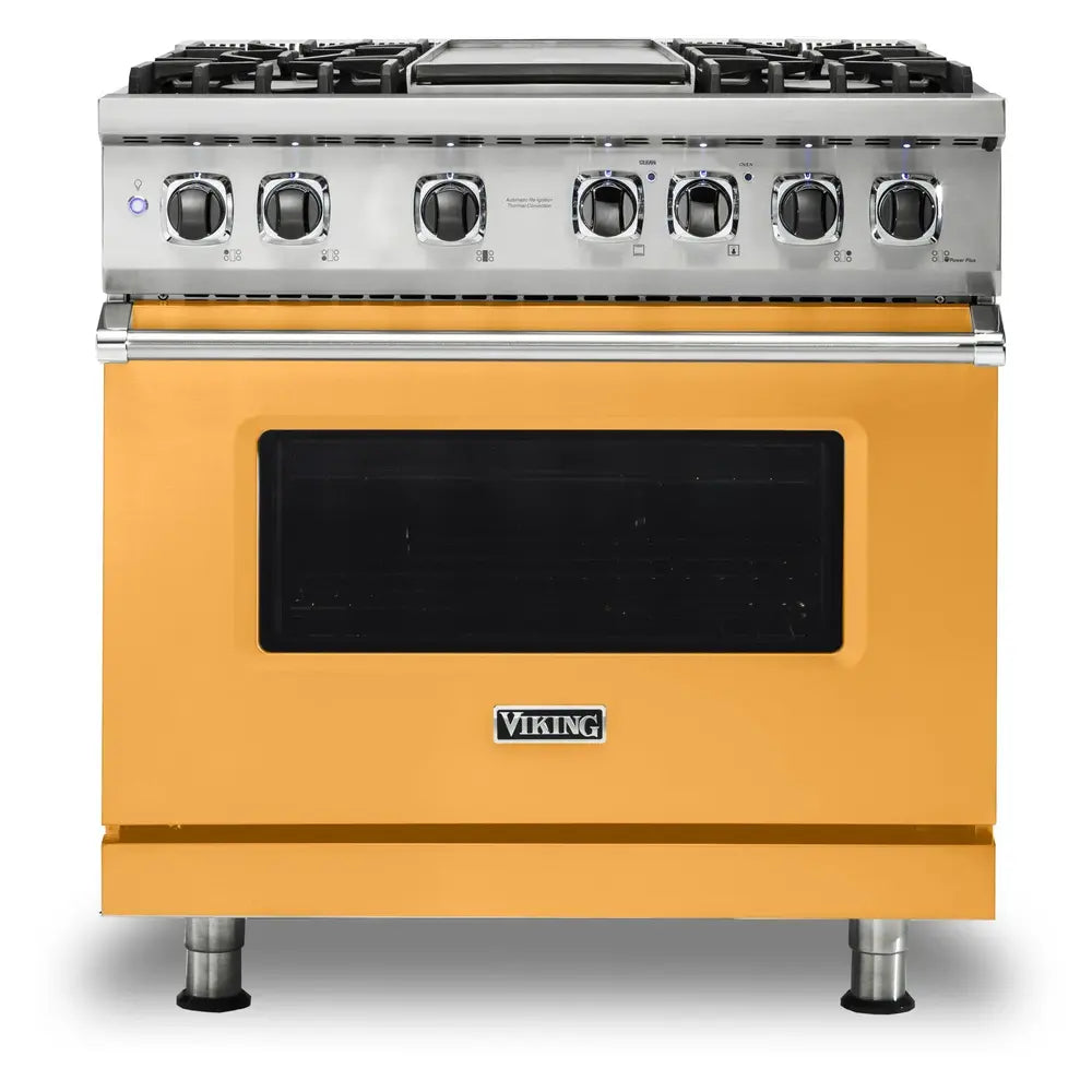 Viking 5 Series 36 inch Dual Fuel Range with 4 Sealed Burners and Griddle - VDR5364G*