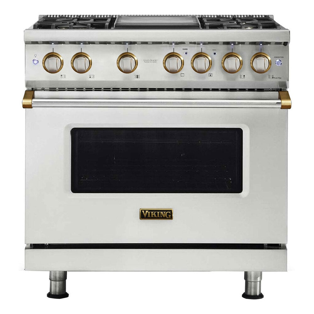 Viking 5 Series 36 inch Dual Fuel Range with 4 Sealed Burners and Griddle - VDR5364G*