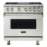 Viking 5 Series 36 inch Dual Fuel Range with 4 Sealed Burners and Griddle - VDR5364G*