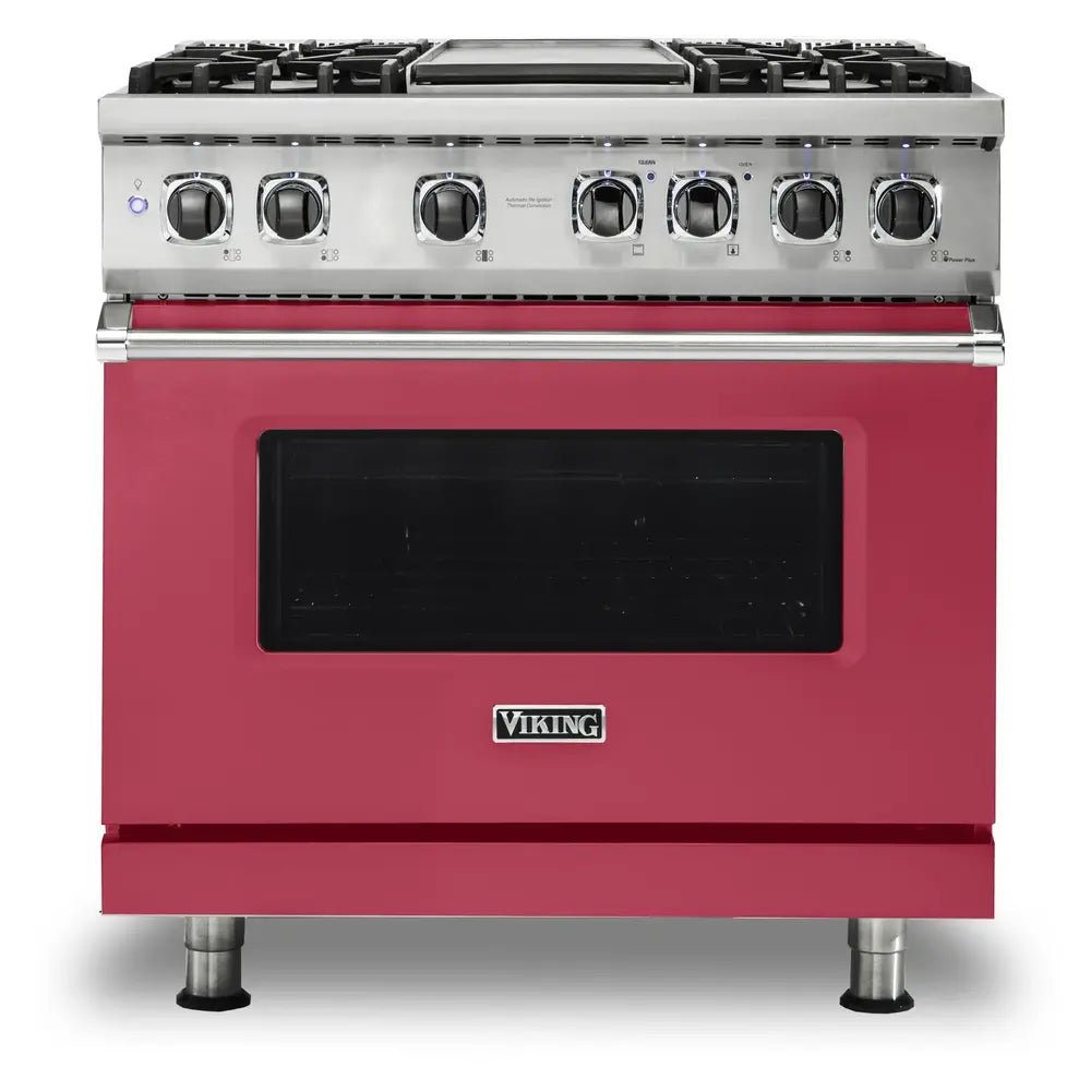 Viking 5 Series 36 inch Dual Fuel Range with 4 Sealed Burners and Griddle - VDR5364G*