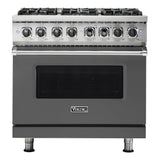 Viking 5 Series 36 inch Dual Fuel Range with 6 Sealed Burners and Self Clean - VDR5366B*
