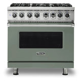 Viking 5 Series 36 inch Dual Fuel Range with 6 Sealed Burners and Self Clean - VDR5366B*
