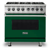 Viking 5 Series 36 inch Dual Fuel Range with 6 Sealed Burners and Self Clean - VDR5366B*