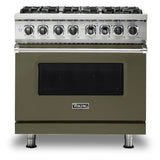 Viking 5 Series 36 inch Dual Fuel Range with 6 Sealed Burners and Self Clean - VDR5366B*