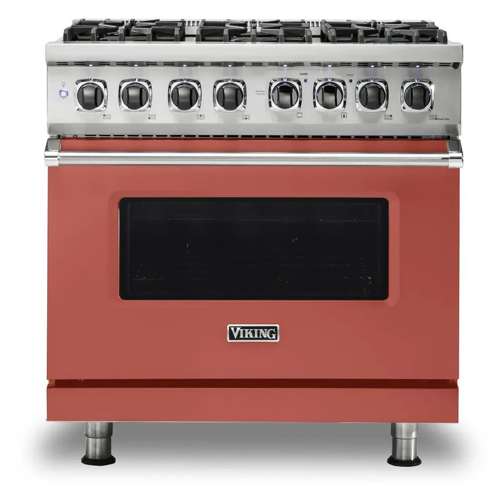 Viking 5 Series 36 inch Dual Fuel Range with 6 Sealed Burners and Self Clean - VDR5366B*