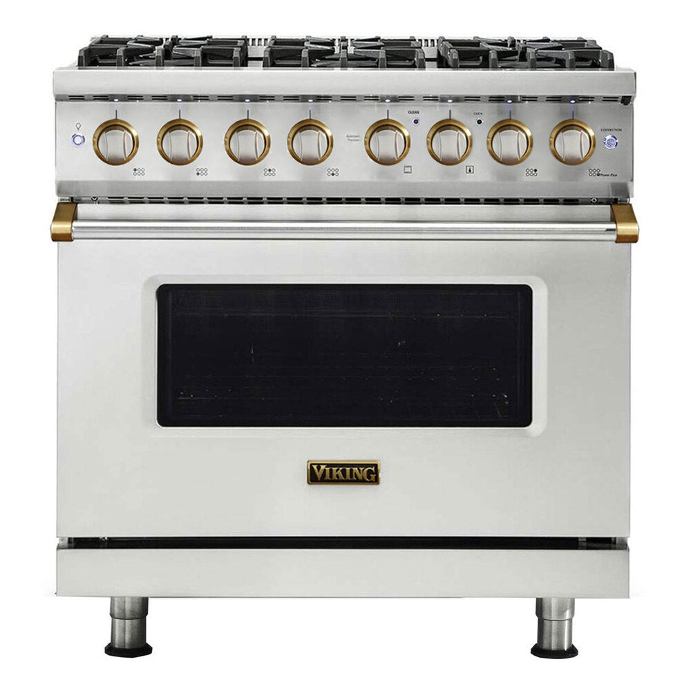 Viking 5 Series 36 inch Dual Fuel Range with 6 Sealed Burners and Self Clean - VDR5366B*
