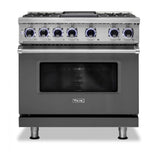 Viking 7 Series 36 inch Dual Fuel Range with 4 Sealed Burners and Griddle  -  VDR73624G*