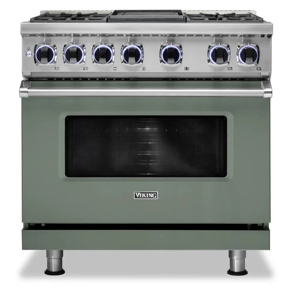 Viking 7 Series 36 inch Dual Fuel Range with 4 Sealed Burners and Griddle  -  VDR73624G*
