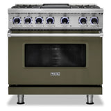 Viking 7 Series 36 inch Dual Fuel Range with 4 Sealed Burners and Griddle  -  VDR73624G*