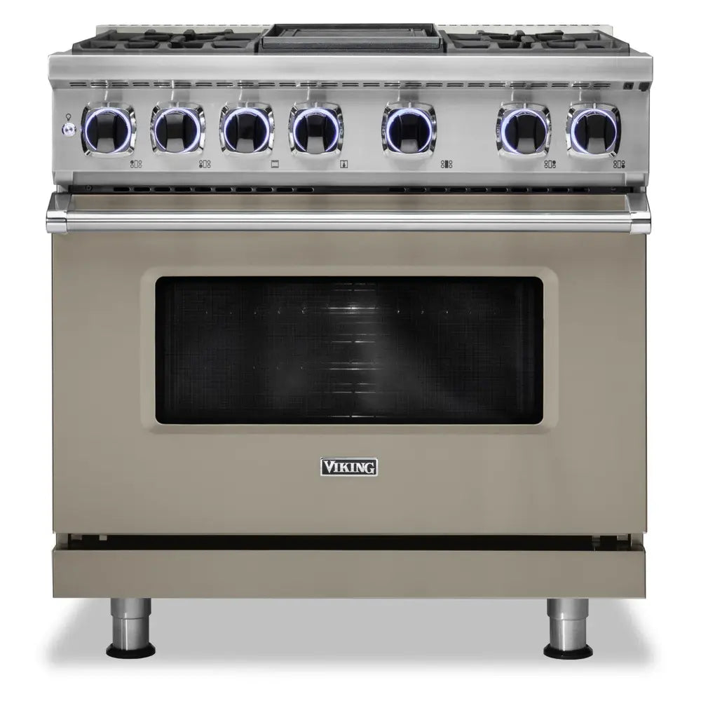 Viking 7 Series 36 inch Dual Fuel Range with 4 Sealed Burners and Griddle  -  VDR73624G*