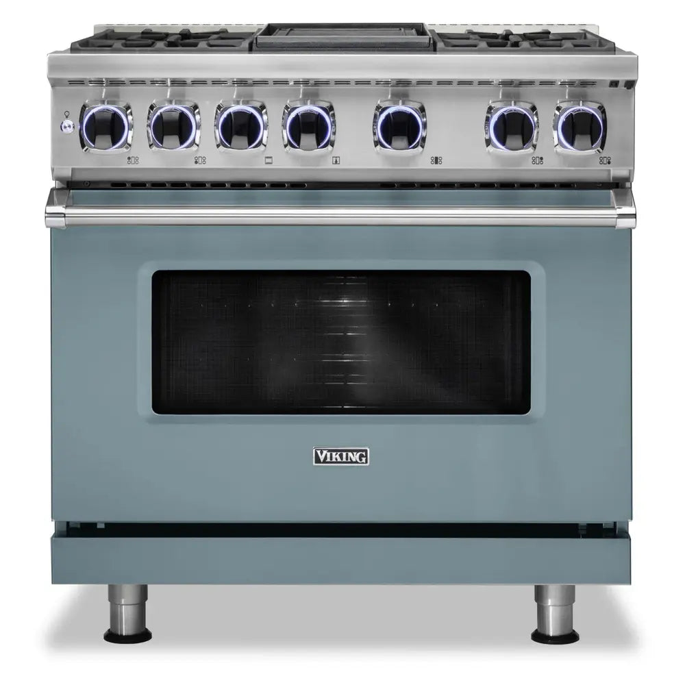 Viking 7 Series 36 inch Dual Fuel Range with 4 Sealed Burners and Griddle  -  VDR73624G*