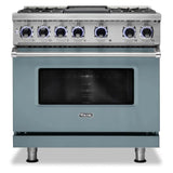Viking 7 Series 36 inch Dual Fuel Range with 4 Sealed Burners and Griddle  -  VDR73624G*