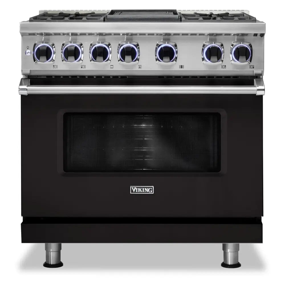 Viking 7 Series 36 inch Dual Fuel Range with 4 Sealed Burners and Griddle  -  VDR73624G*